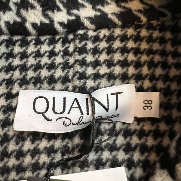 Quaint by Durlana Quantas Coat Womens ICONIC Victoria Wool Houndstooth 38 - Picture 7 of 7